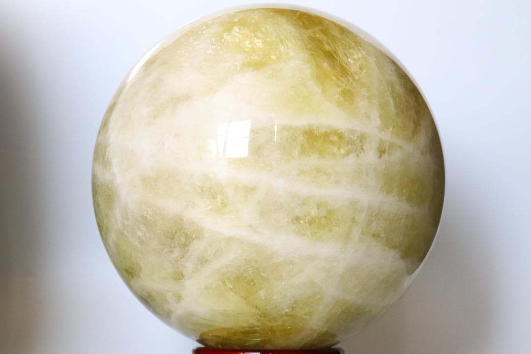 【本物保証】虹入り シトリン 水晶 丸玉 スフィア 9.3kg パワーストーン