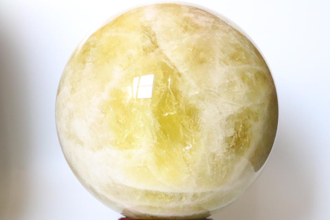 【本物保証】虹入り シトリン 水晶 丸玉 スフィア 9.3kg パワーストーン