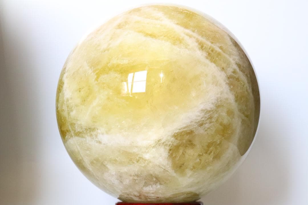 【本物保証】虹入り シトリン 水晶 丸玉 スフィア 9.3kg パワーストーン