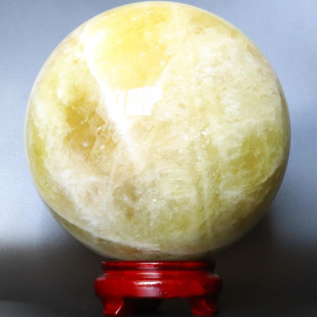 【本物保証】虹入り シトリン 水晶 丸玉 スフィア 9.3kg パワーストーン
