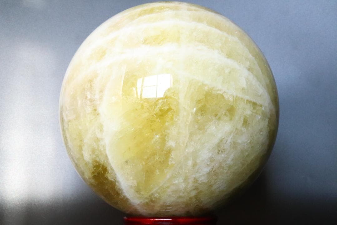 【本物保証】虹入り シトリン 水晶 丸玉 スフィア 9.3kg パワーストーン