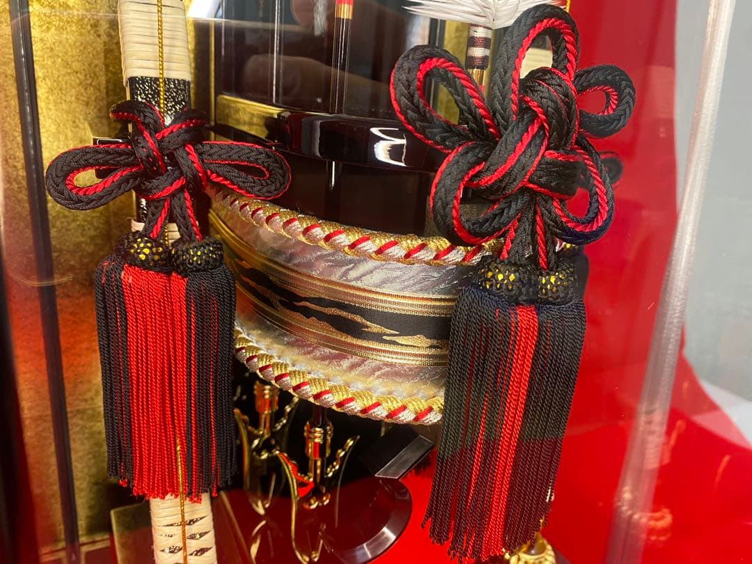 破魔弓　ガラスケース１５号・間口約２６×奥行約２３×高さ約５３㎝