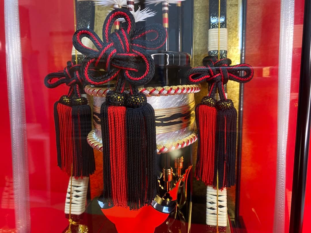 破魔弓　ガラスケース１５号・間口約２６×奥行約２３×高さ約５３㎝