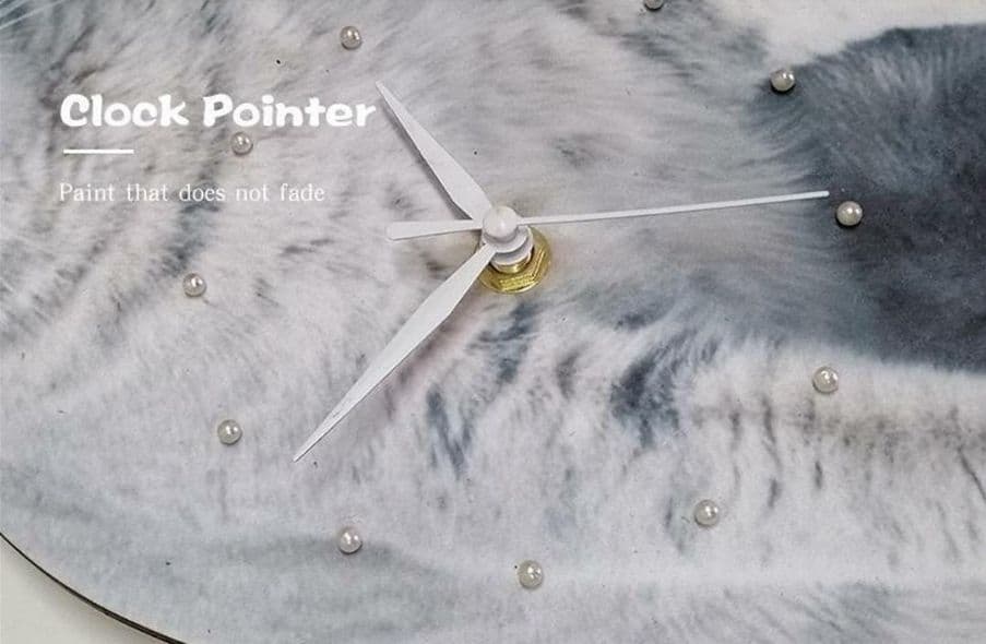 【リアル】壁掛け ペット時計 かわいい スコティッシュ・フォールド インテリア