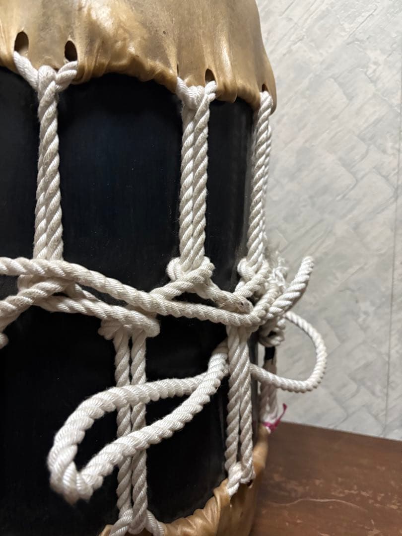 和太鼓 木製 円筒形 皮製