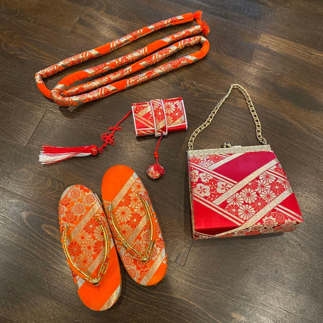 アンティーク 子供 着物 七五三 フルセット 五歳〜七歳 桐の花 正絹 ショール