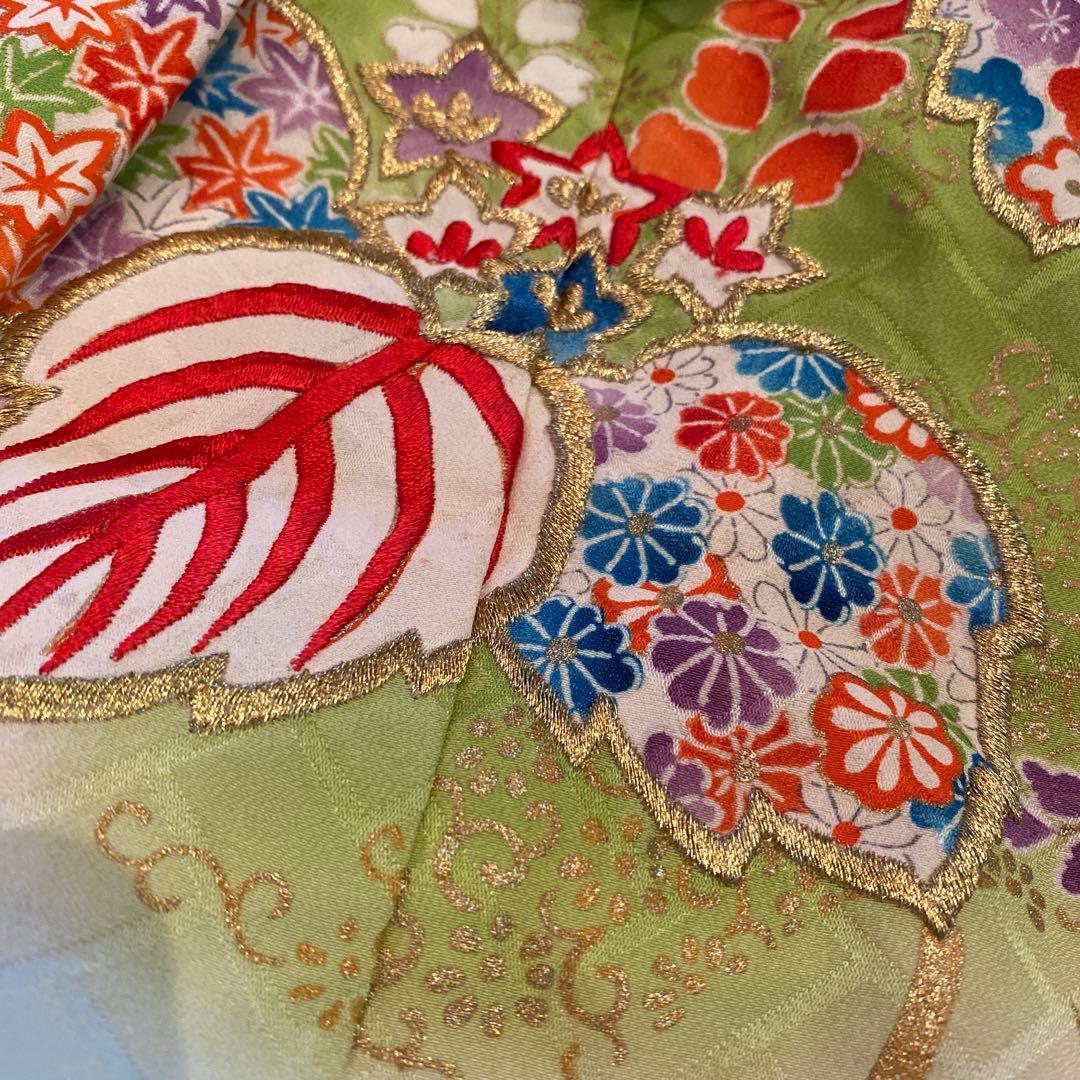 アンティーク 子供 着物 七五三 フルセット 五歳〜七歳 桐の花 正絹 ショール