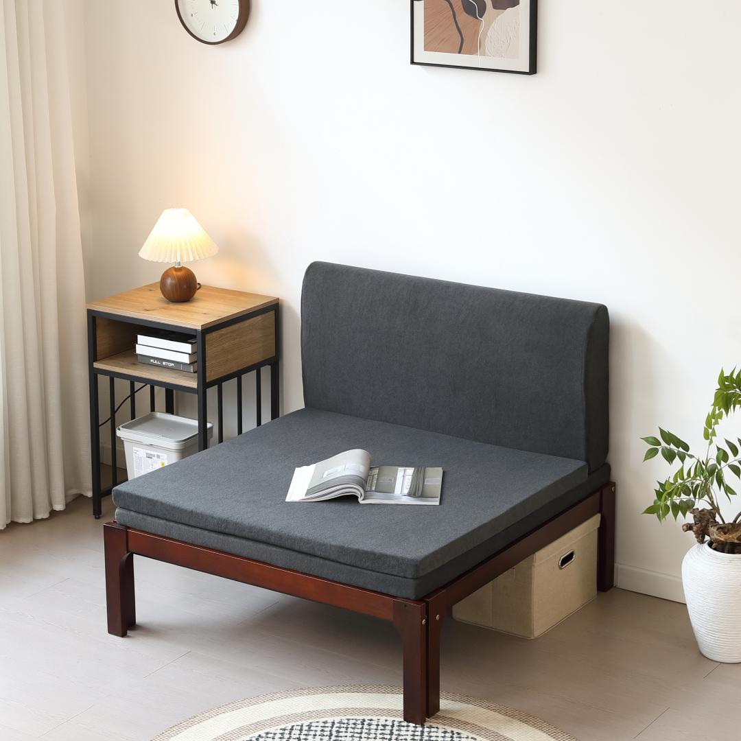 【新品】厚さ5cm分離式マットレス 高反発硬め 二つ折り収納可