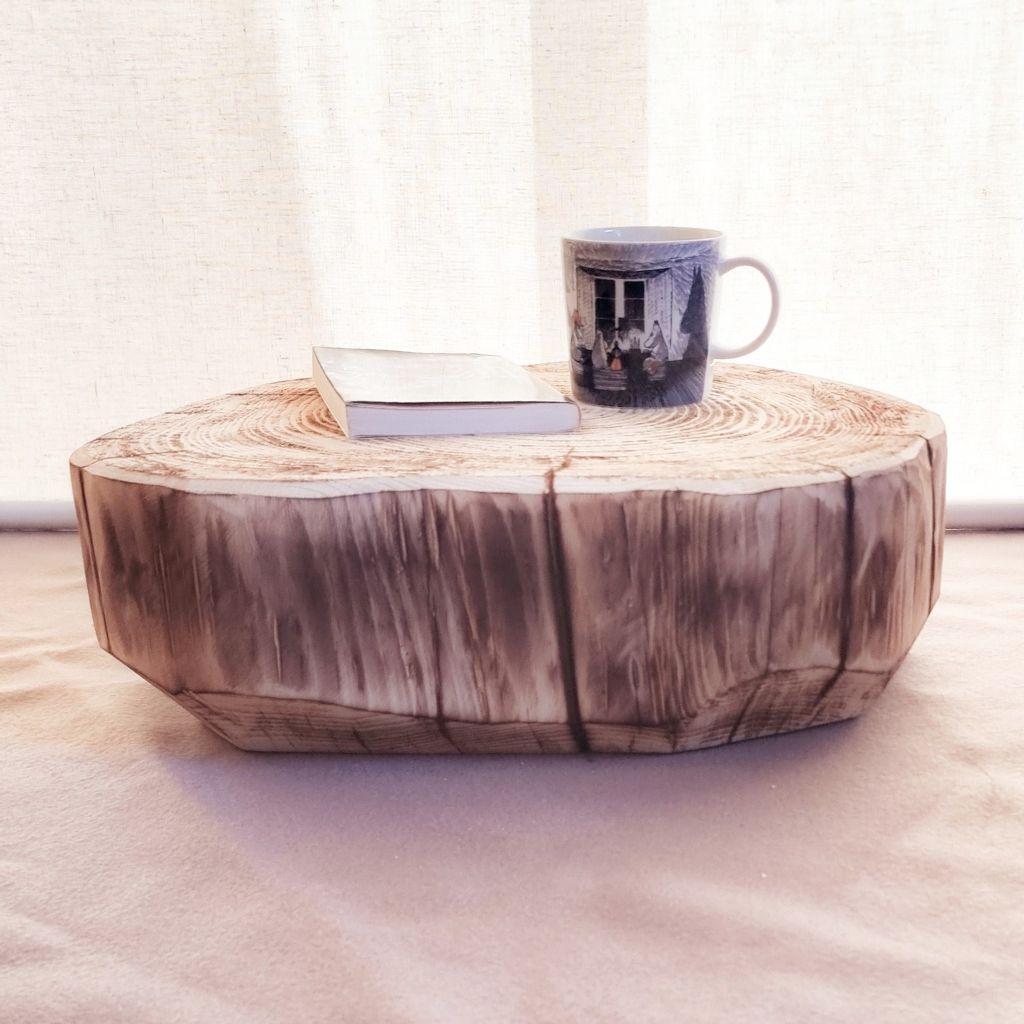 【セール品】天然アロマ 東濃ひのき テーブル 無垢無塗装 オーガニック 炙り