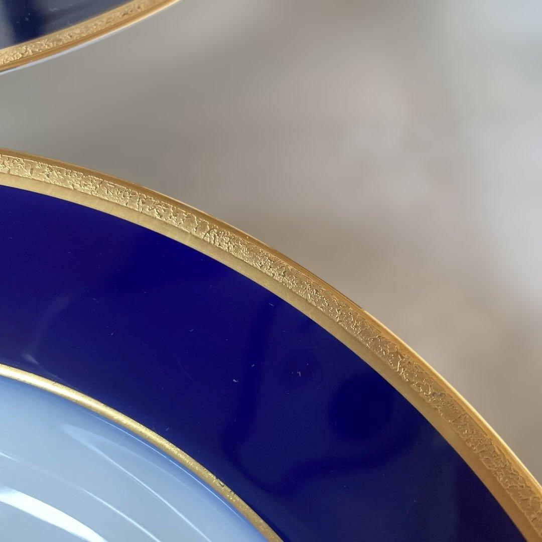 大倉陶園 ロイヤルブルー金彩のスーププレート 6枚 - メルカリ