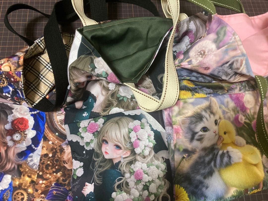 ハンドメイド　トートバッグ
