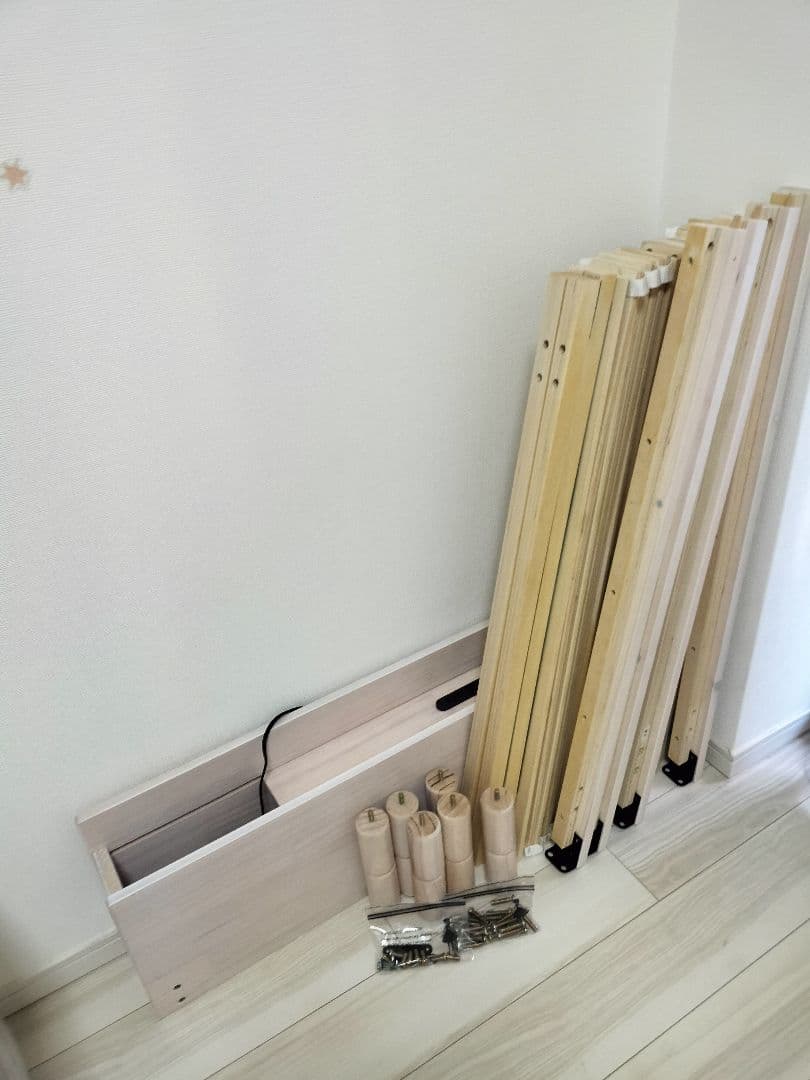 すのこベッド シングル 3段階高さ調整付き