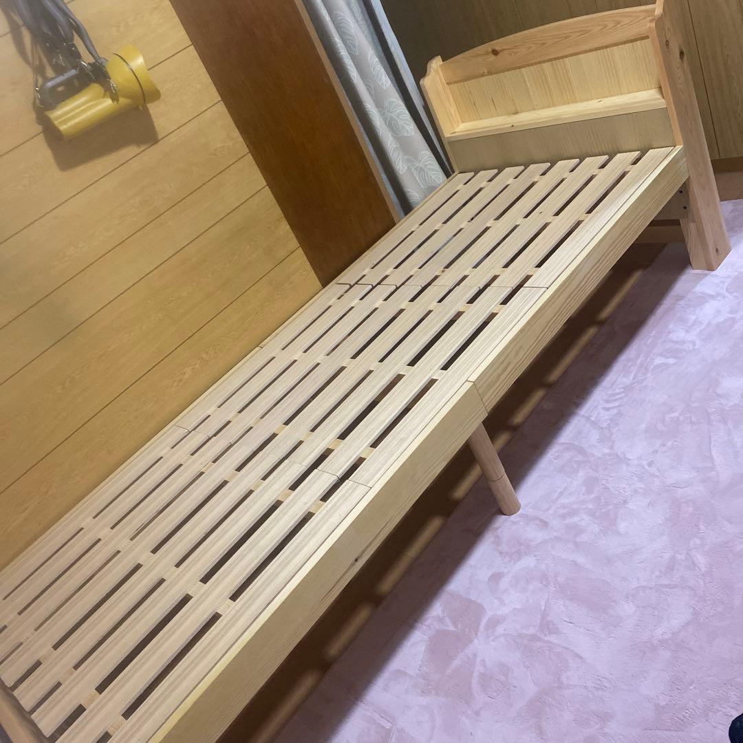 【新品未使用】ベルーナ すのこベッド 棚付き