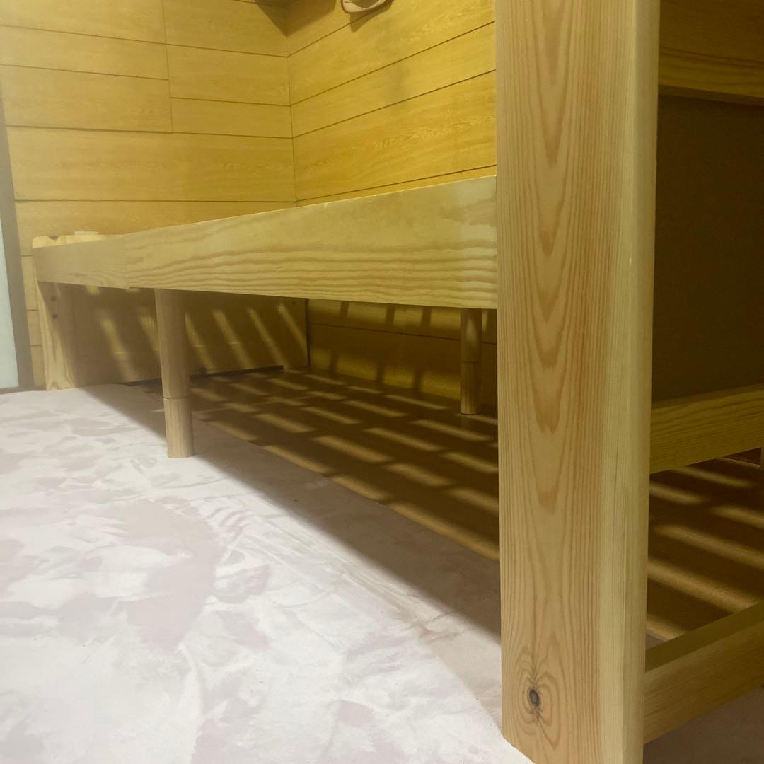 【新品未使用】ベルーナ すのこベッド 棚付き