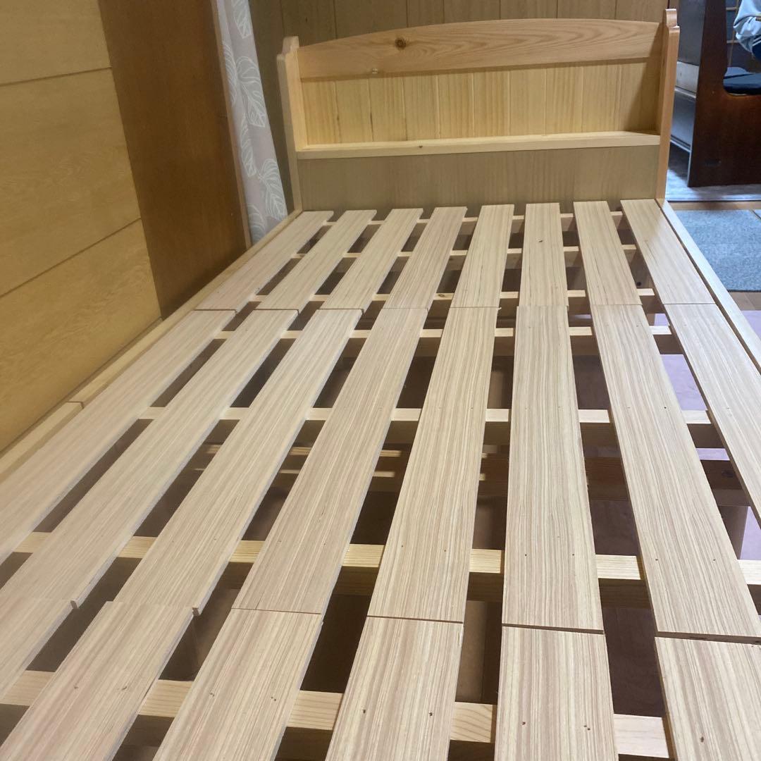 【新品未使用】ベルーナ すのこベッド 棚付き