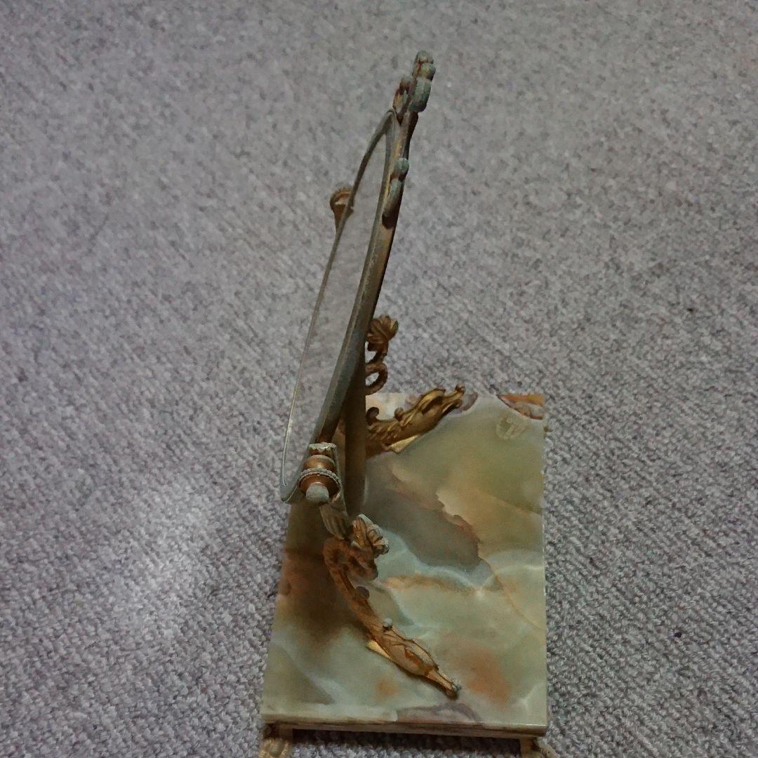 アンティーク オニキス 鏡  D