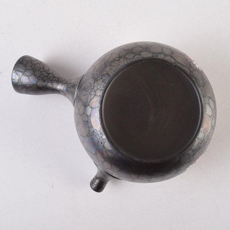 常滑焼 昭龍作 天目釉 福型小花文 急須 茶注 共箱 V R9218 - メルカリ