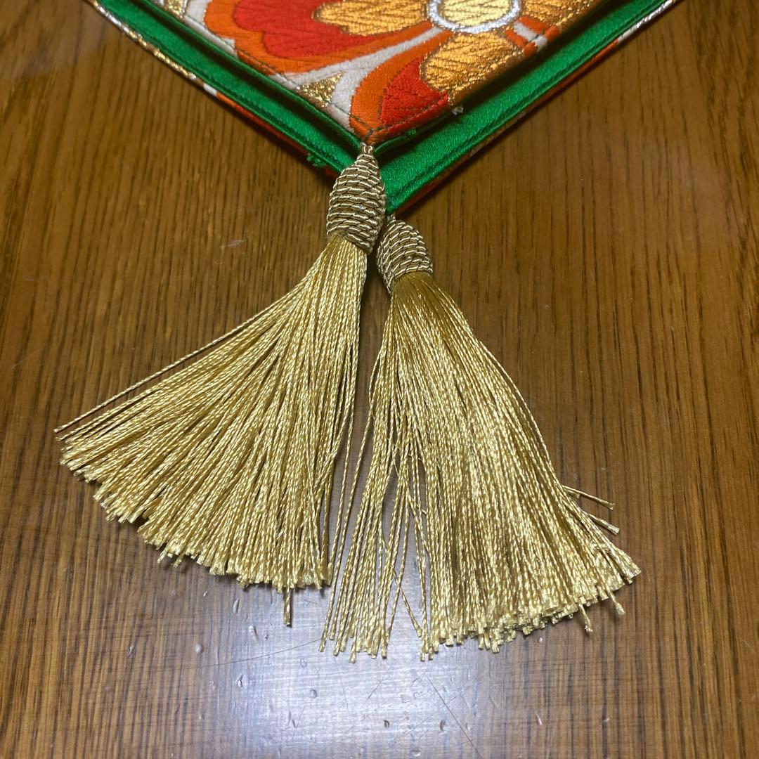 table runner 金彩古鏡文 帯リメイク 正絹 - メルカリ