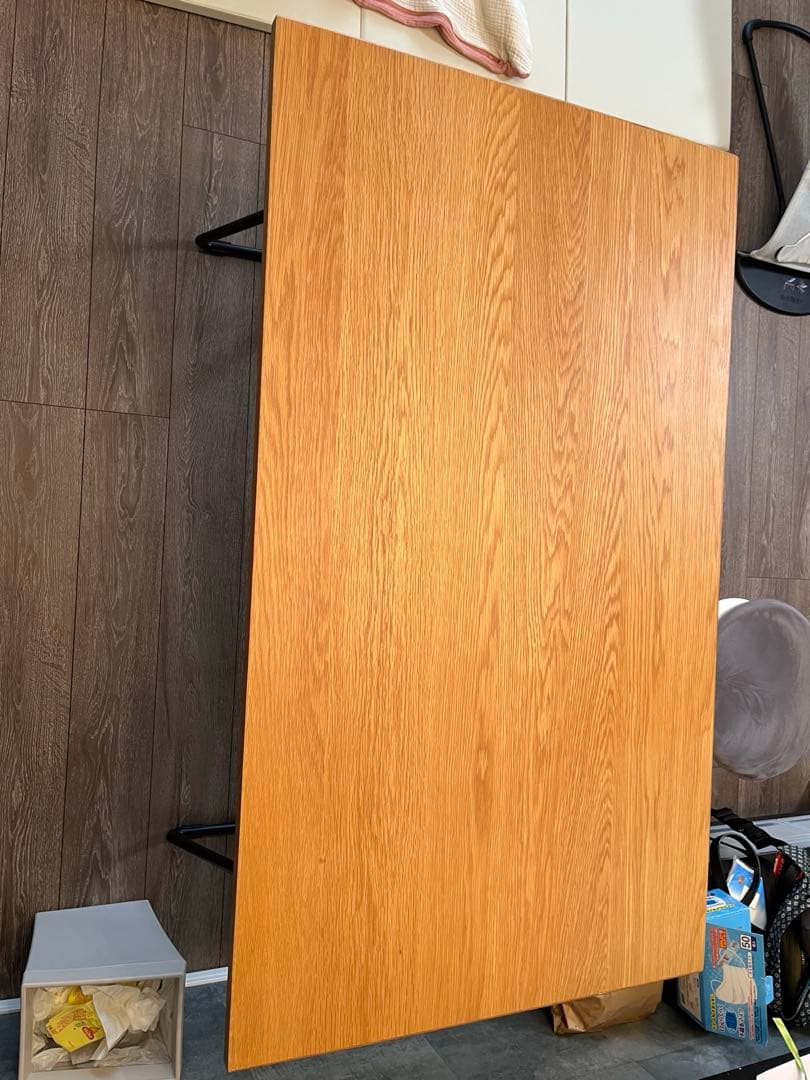 【無印良品】　折りたたみテーブル・幅１２０ｃｍ・オーク材