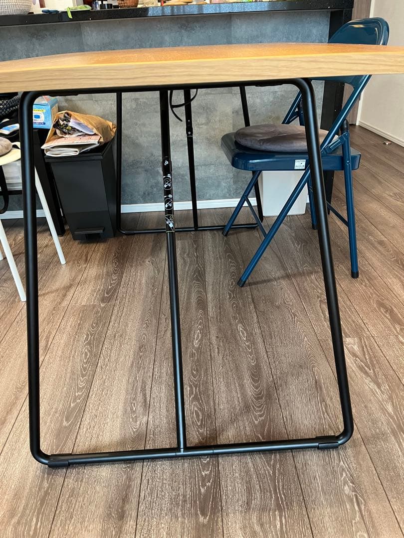 【無印良品】　折りたたみテーブル・幅１２０ｃｍ・オーク材