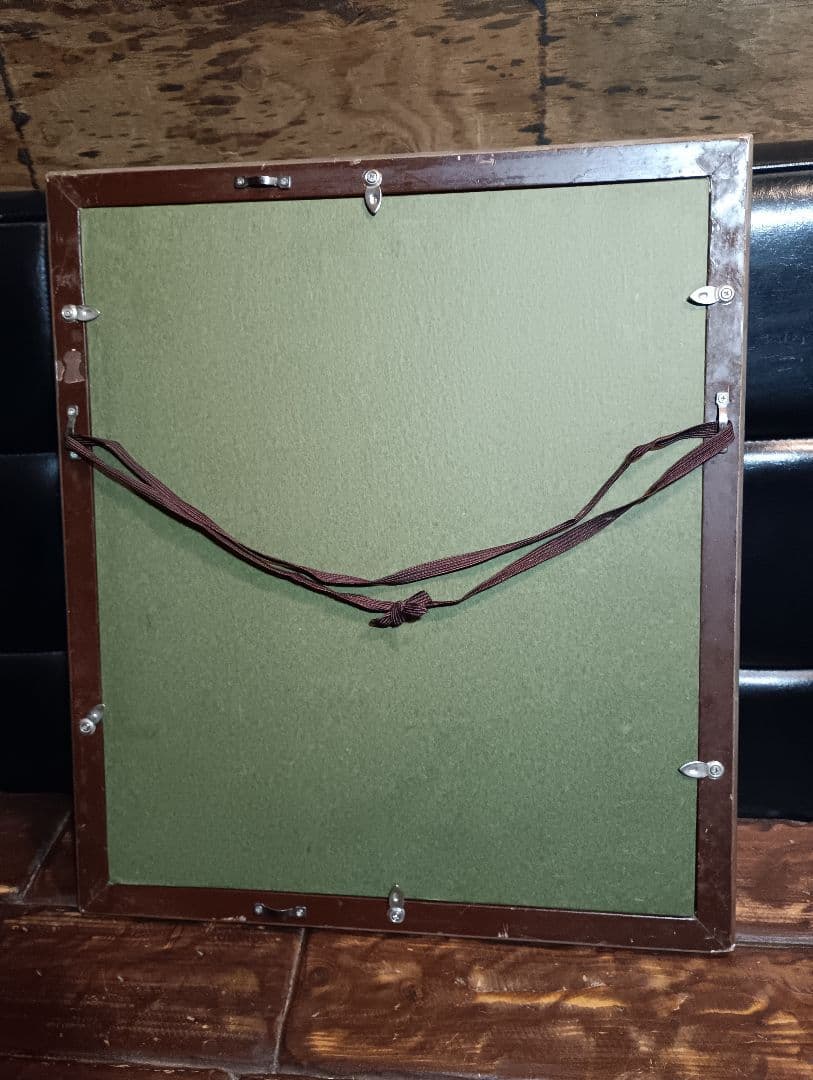 岸本芳雄 油彩　キャンバス　薔薇　花　バラ　F3号 赤　ピンク　シルバー