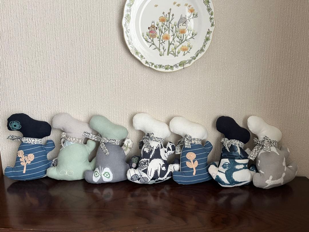 ミナペルホネン　うさぎ　ぬいぐるみ　ハンドメイド　ライトベリー　choucho