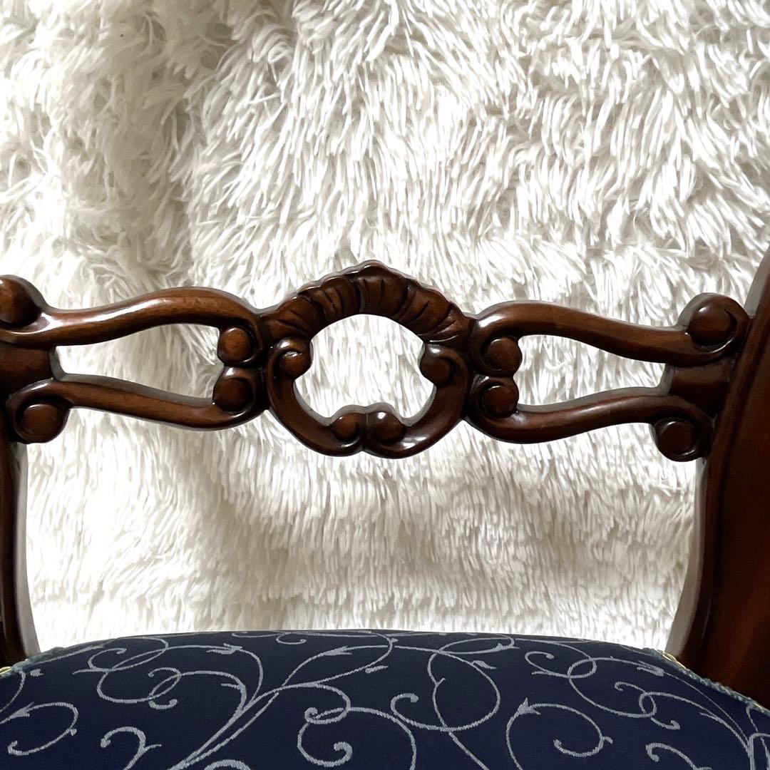 極美品　バルーンバッグ　アンティークチェア　猫脚 　マホガニー　高級　椅子　イス