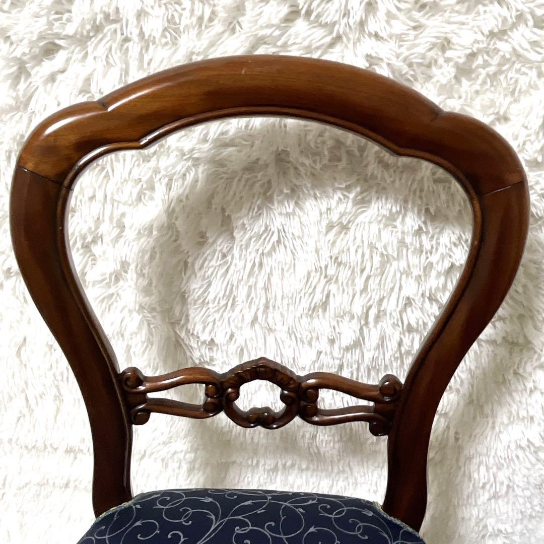 極美品　バルーンバッグ　アンティークチェア　猫脚 　マホガニー　高級　椅子　イス