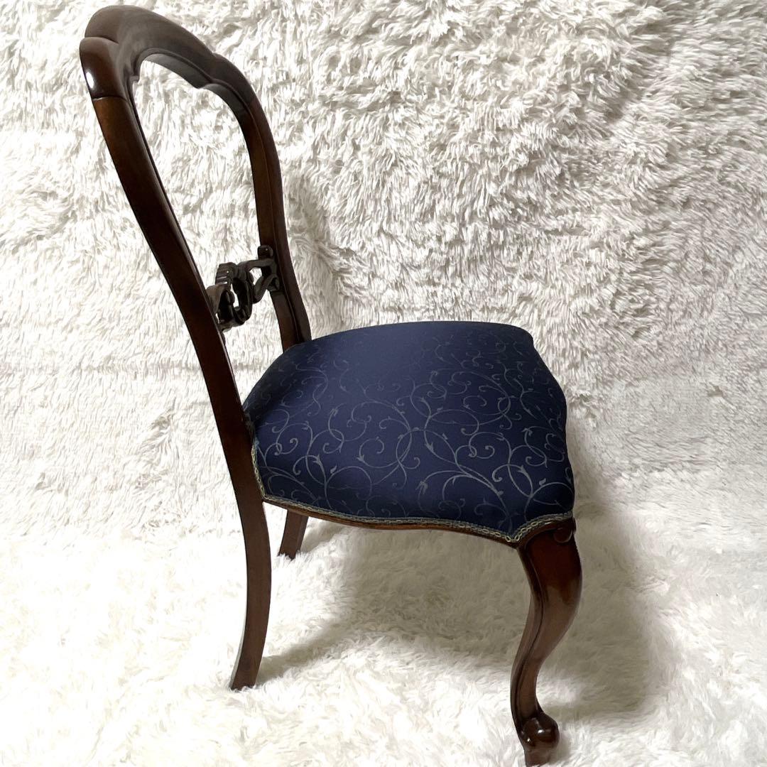 極美品　バルーンバッグ　アンティークチェア　猫脚 　マホガニー　高級　椅子　イス