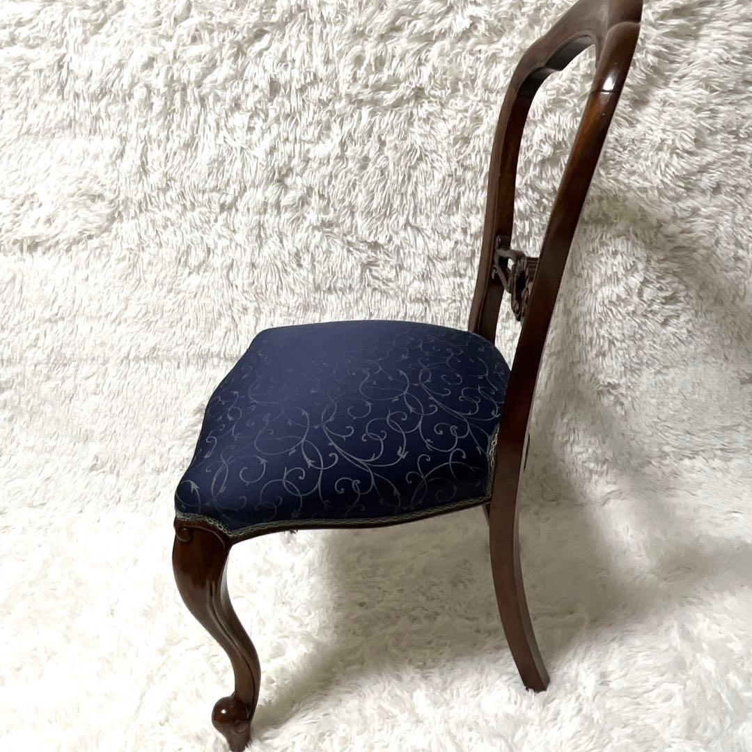 極美品　バルーンバッグ　アンティークチェア　猫脚 　マホガニー　高級　椅子　イス