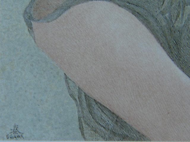 小川泰弘、【帰郷】、希少な画集画、新品高級額・額装付