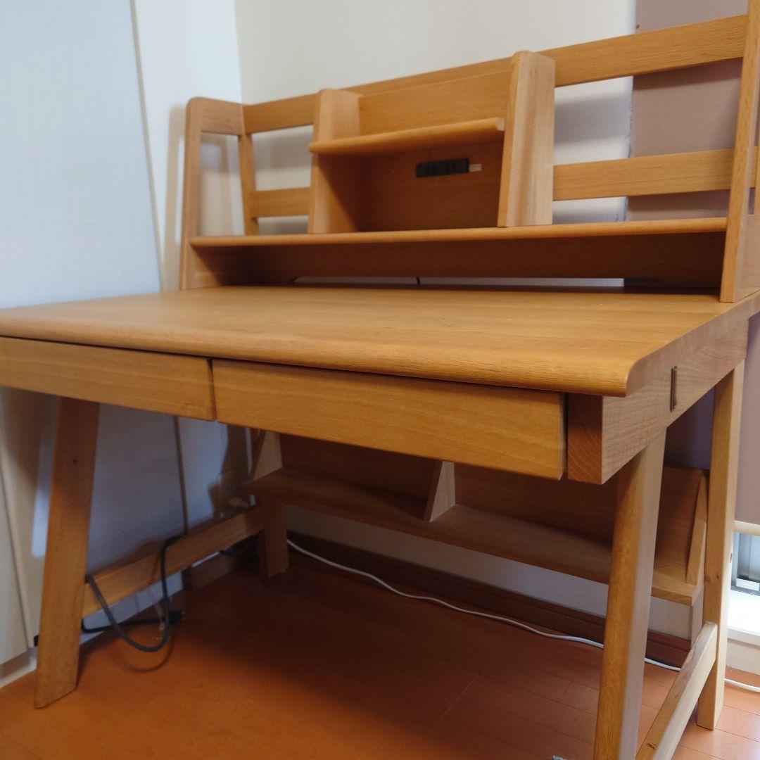 【すーさん】begin 飛騨産業 ブックスタンド付き学習机