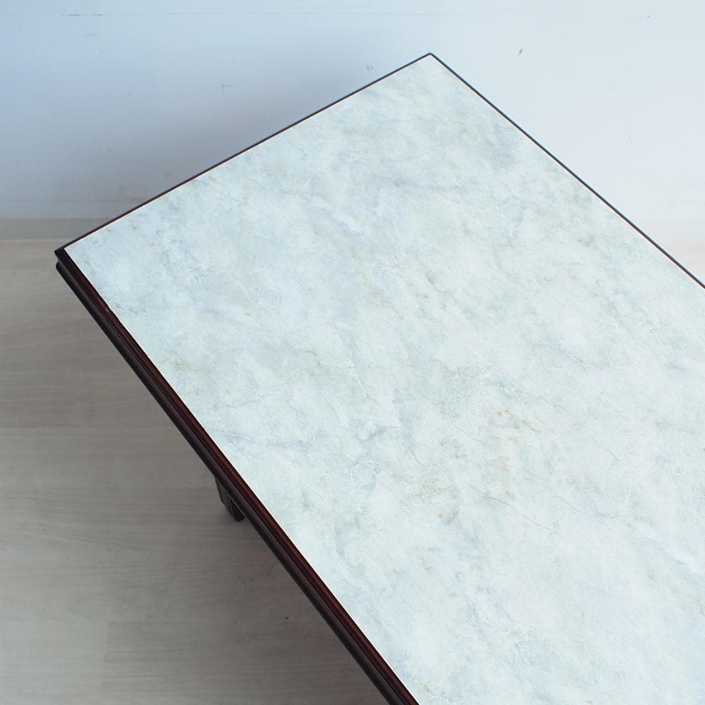 レトロ ローテーブル 120cm 天板大理石調