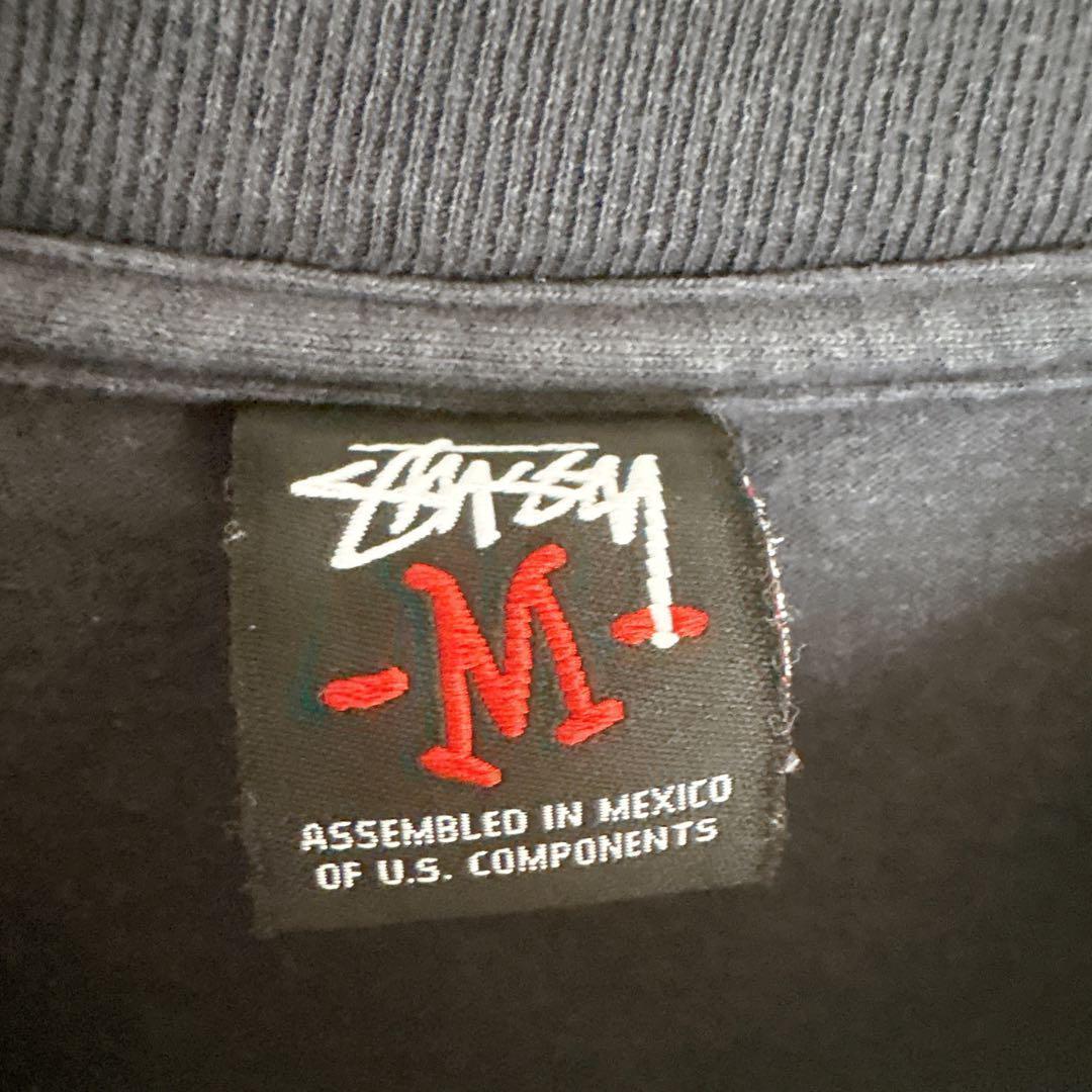 00s stussy ステューシー tシャツ 両面プリント フェードブラック