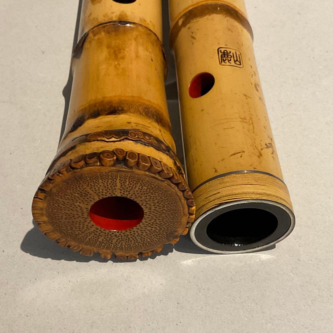 3111701M 極上 尺八 名工鹿山銘 完品 一尺六寸 歌口バチ型 - メルカリ