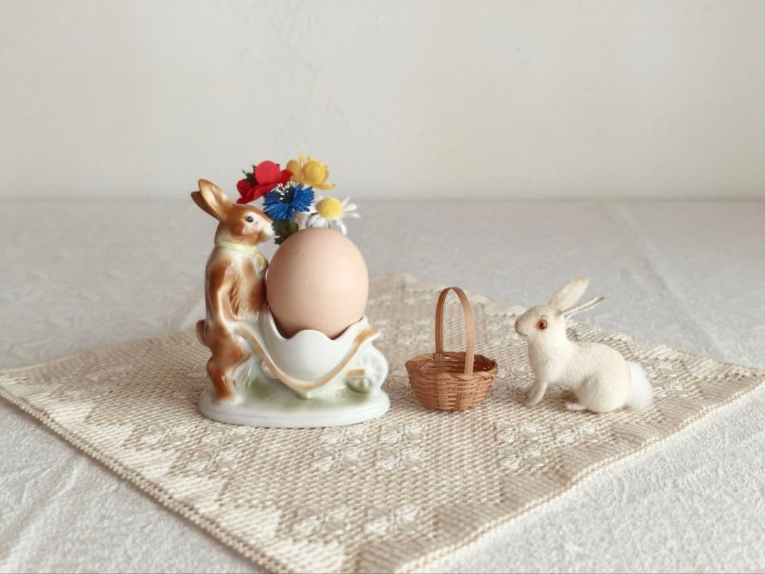 * pottery rabbit ୨୧ * お手伝い上手な ステキなうさぎさん