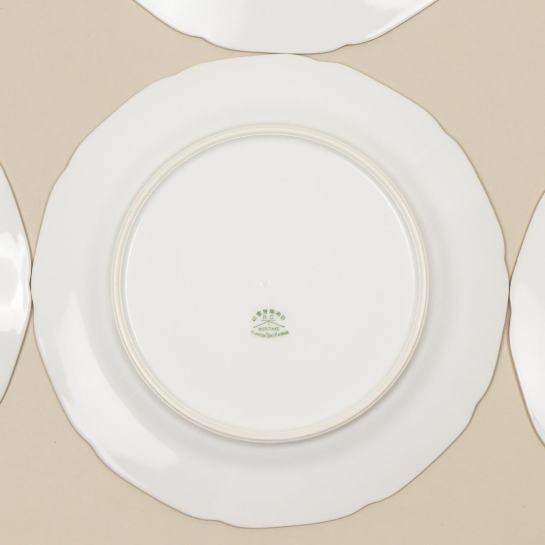 オールドノリタケ 手描き色図変りプレートセット 6枚 22cm