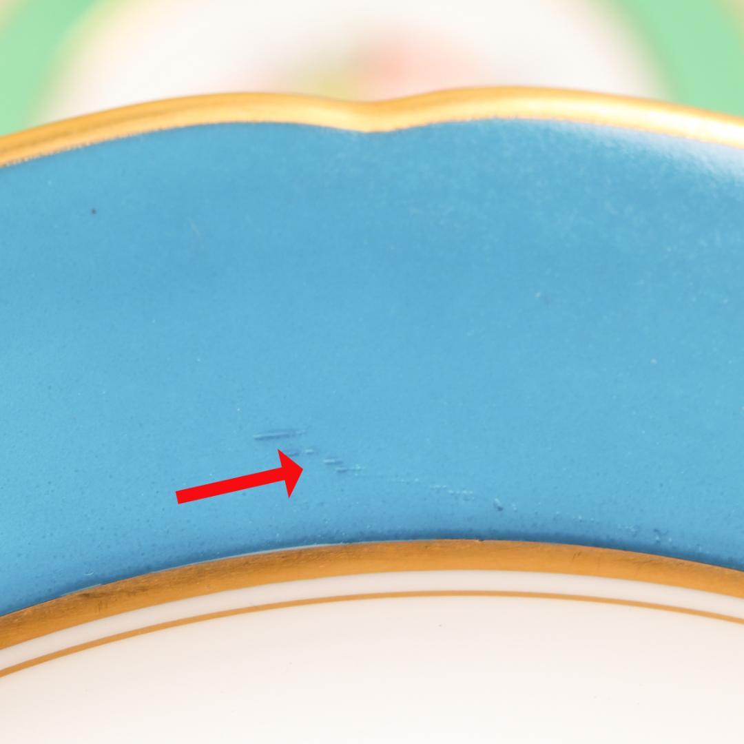 オールドノリタケ 手描き色図変りプレートセット 6枚 22cm