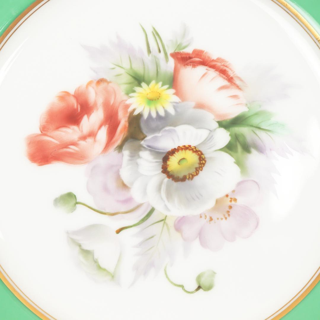 オールドノリタケ 手描き色図変りプレートセット 6枚 22cm