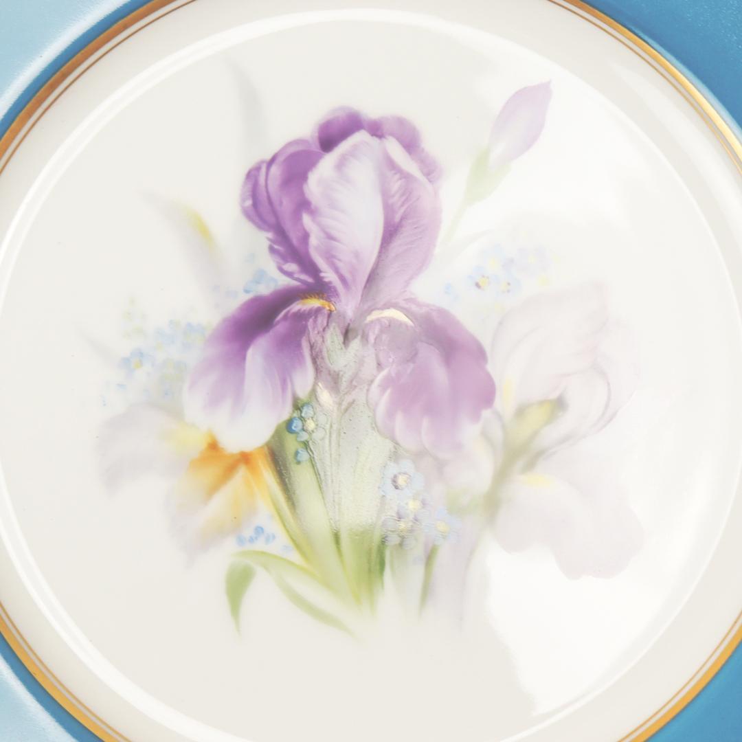 オールドノリタケ 手描き色図変りプレートセット 6枚 22cm