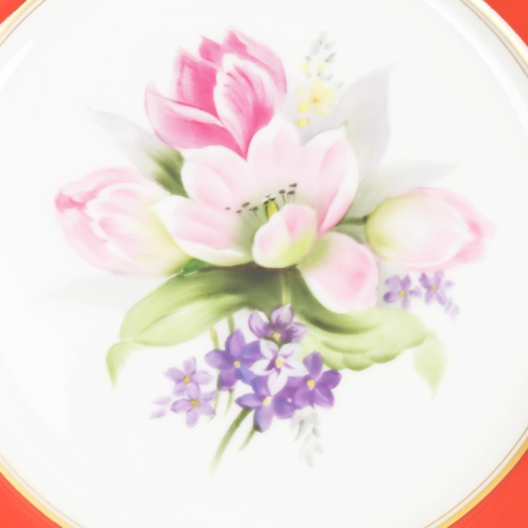 オールドノリタケ 手描き色図変りプレートセット 6枚 22cm