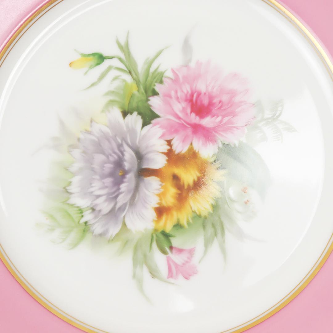 オールドノリタケ 手描き色図変りプレートセット 6枚 22cm