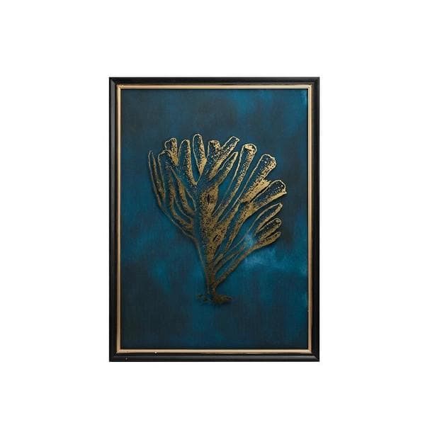 新品未使用　ウォールアート　４枚セット　マリン　ブルー ゴールド　海外インテリア