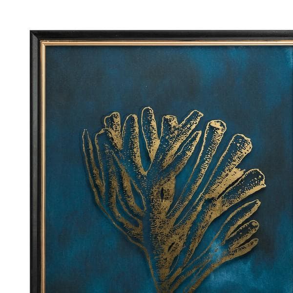 新品未使用　ウォールアート　４枚セット　マリン　ブルー ゴールド　海外インテリア