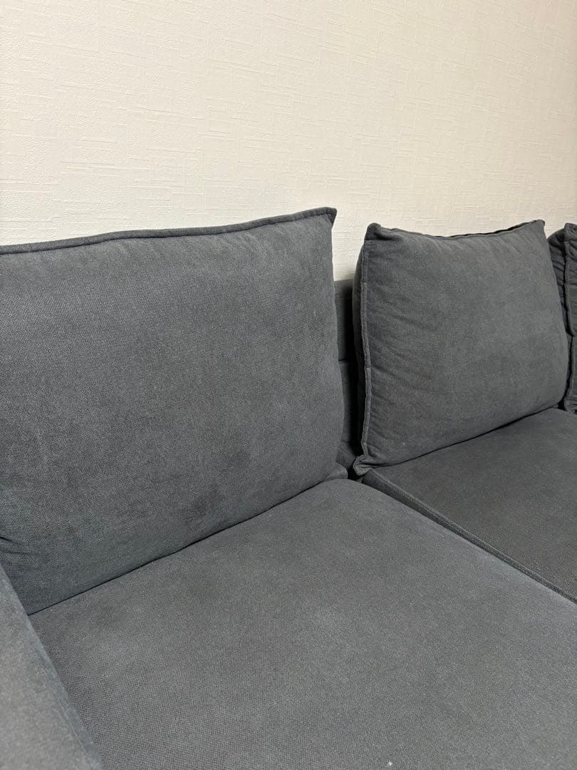 グレー L字型 ソファ 3人掛け