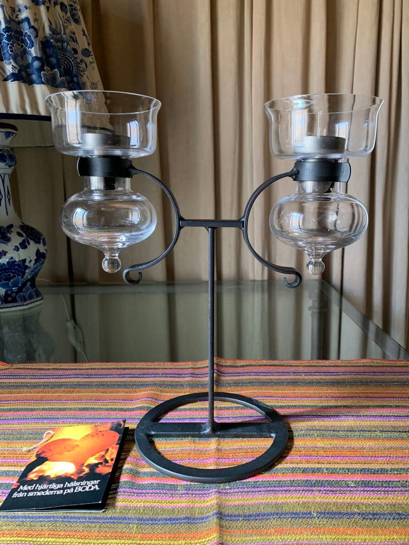 ボダスミド社　ビンテージキャンドルスタンド ・バーティル・ヴァリーン作・花器に！