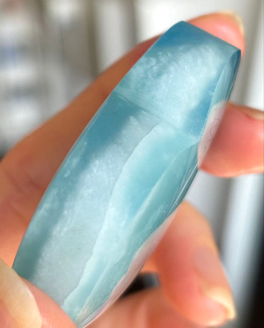 リリィ様　高品質　アクアマリン　ハート　握り石　天然石