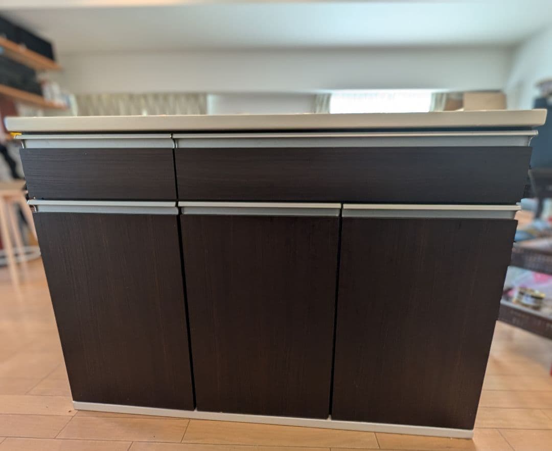 m*a様 ダークブラウン カウンターテーブル 幅約120cm