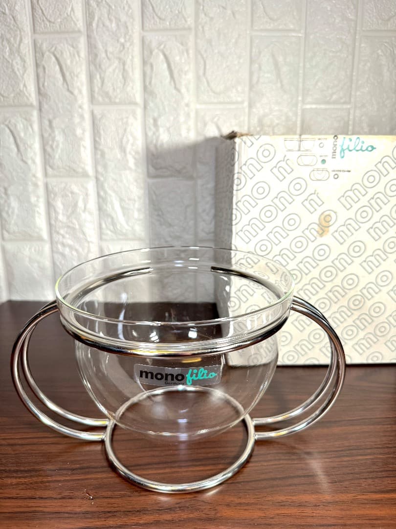 【新品】mono Filio 箱付き ガラスボウル　サラダボウル フルーツボウル