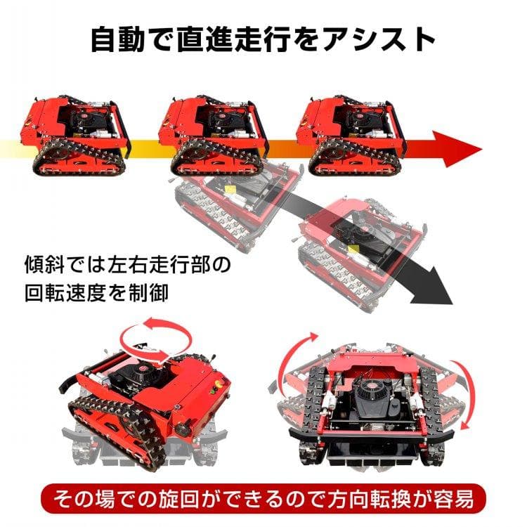 【送料無料】自走式草刈機 エンジン草刈り機 ラジコン草刈機 リモコン式 9馬力